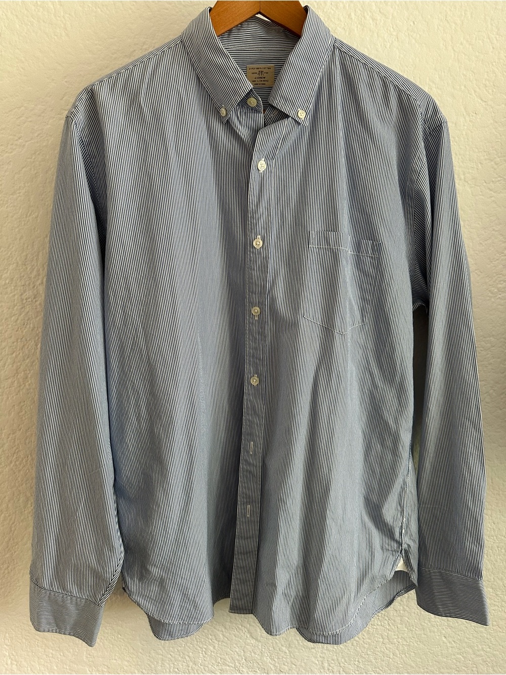 J. Crew Light Blue Pinstripe Button-Down Shirt